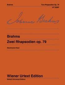 Brahms: Two Rhapsodies Opus 79 for Piano published by Wiener Urtext